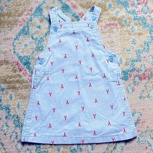 Blue & White Striped Lobster Print Jumper